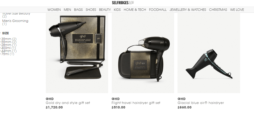 Selfridges優惠碼2018/英國百貨Selfridges購GHD專業美髮器低至香港51折+有最新禮盒,低至HK$1440就買到